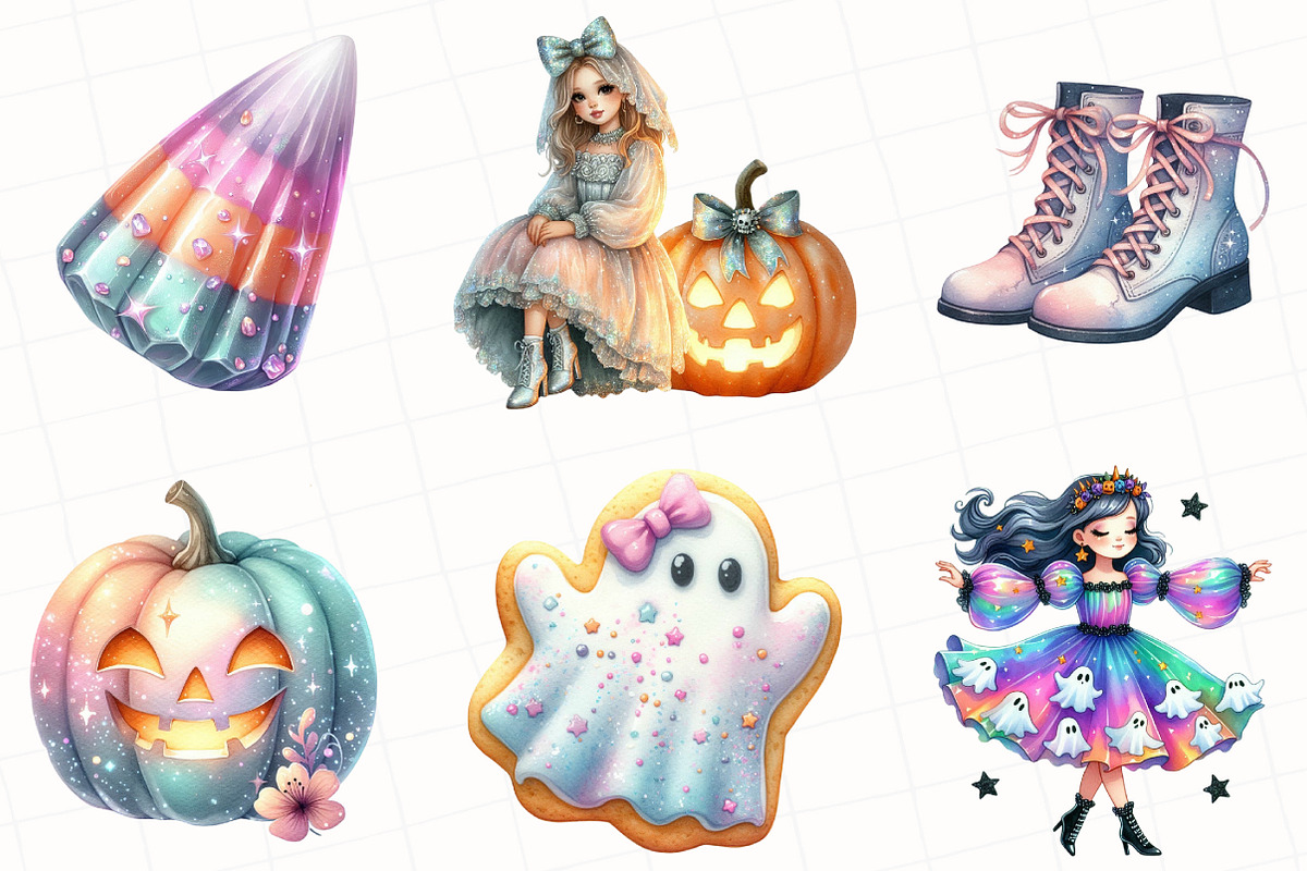 Iridescent Halloween Clipart, an Illustration by OK Design (Photo 3 of 5)