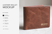 Leather Wallet Mockup Template, a Merchandise Mockup by graphypix (Thumbnail 3 of 4)