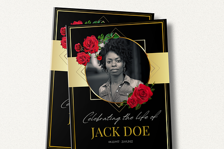 Funeral Program Template I Canva, an Invitation Template by The Social Stuff