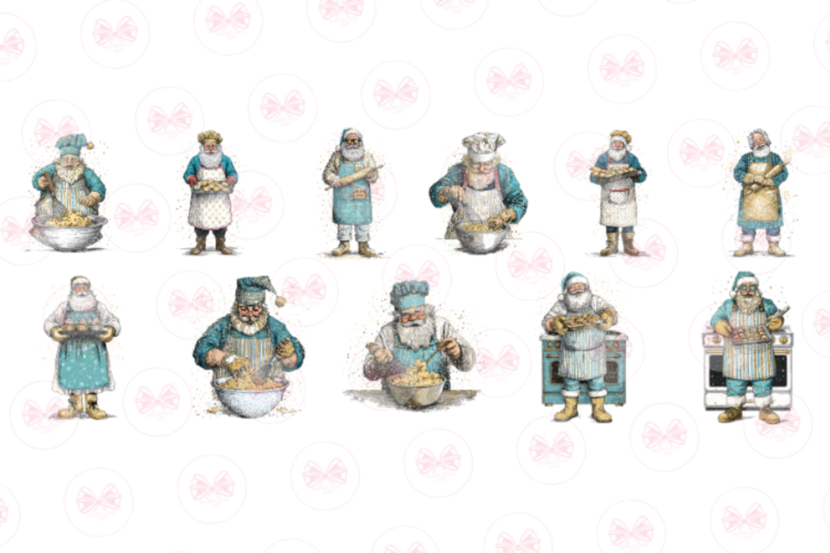 Santa Baking Clipart, a Graphic by Markicha Art (Photo 6 of 6)
