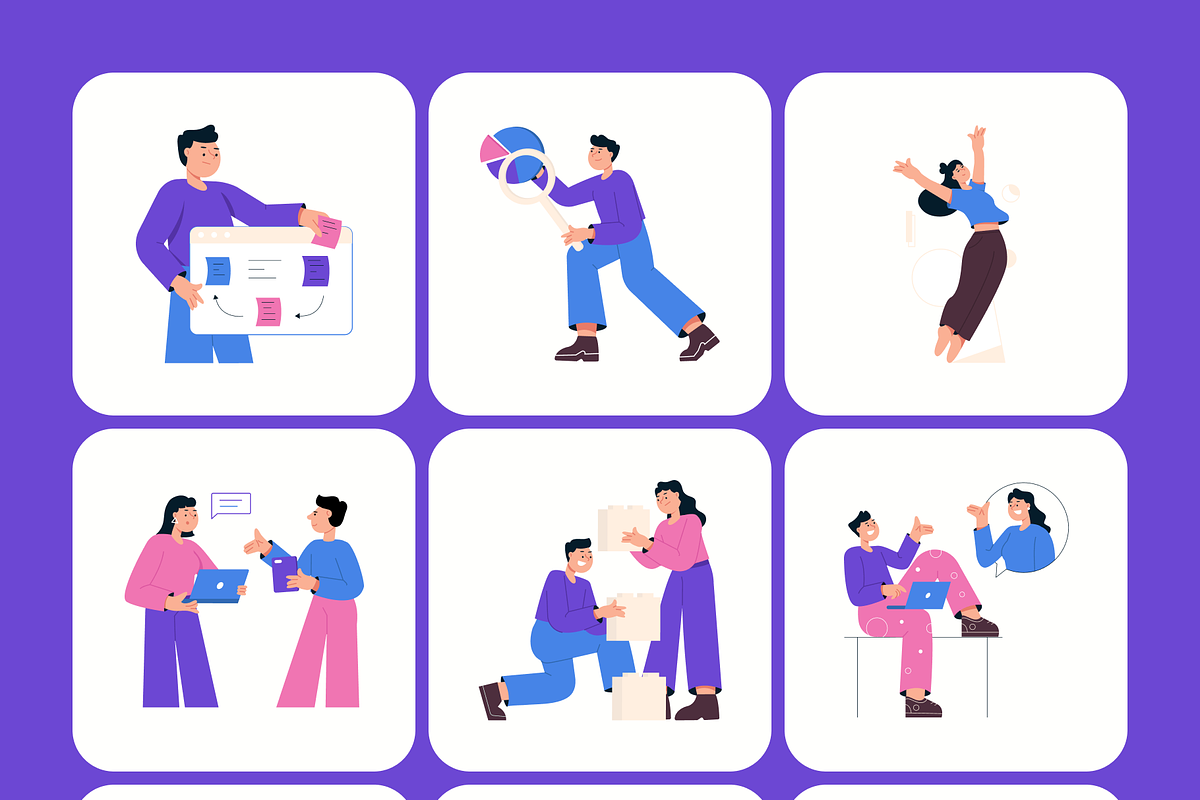 Bundle of Work & Productivity Flat, a Work Illustration by Creative Stall (Photo 10 of 19)