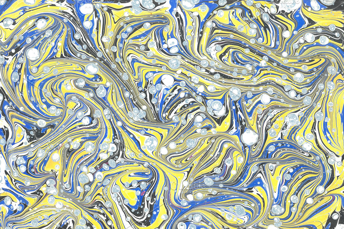 3 Hand Marbled Paper Neon Sunbeam, a Texture Graphic by Marblingdom (Photo 3 of 5)