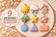 Cute Minimalist Charm Bundle, an Object 3D Model by Layerology (Thumbnail 3 of 3)