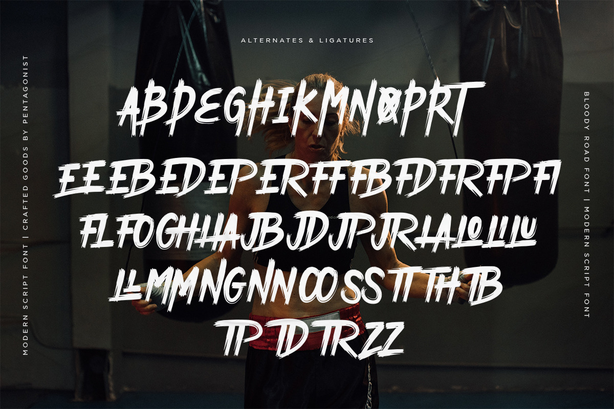 Bloody Road | Brush Display, a Serif Font by Pentagonistudio (Photo 10 of 11)