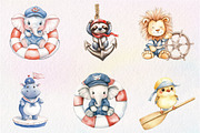 Sailor Clipart, Baby Nautical, an Illustration by CreationArt (Thumbnail 4 of 9)