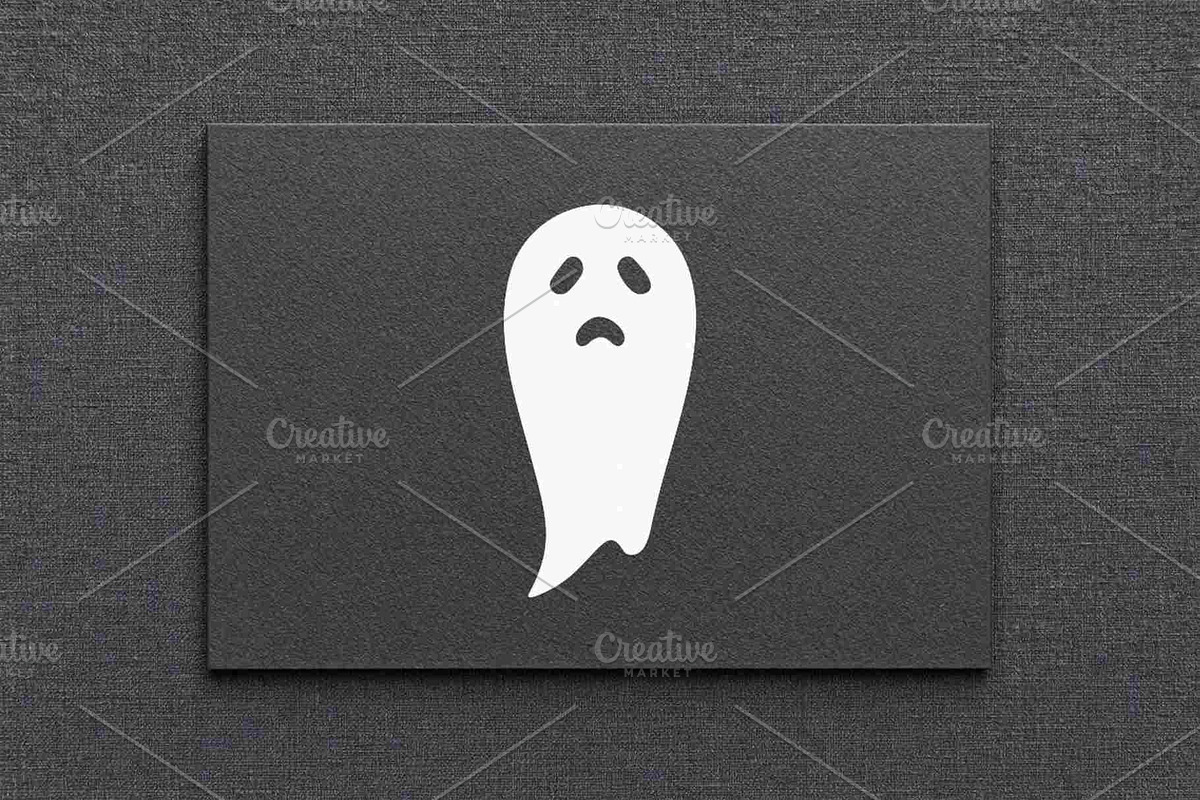 Sad Ghost Silhouette Vector, an Object Illustration by Vectorium Studio (Photo 4 of 4)