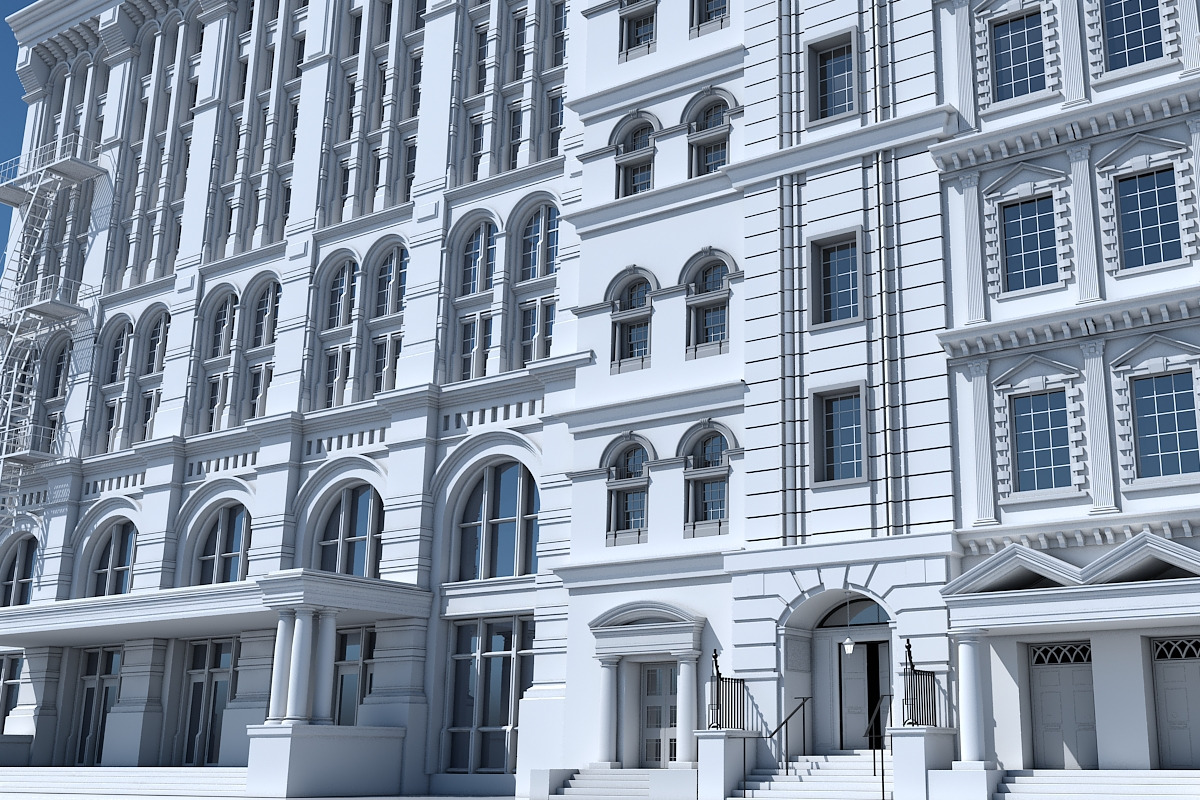 Commercial Building Facade 20, an Architecture 3D Model by Giimann (Photo 1 of 13)