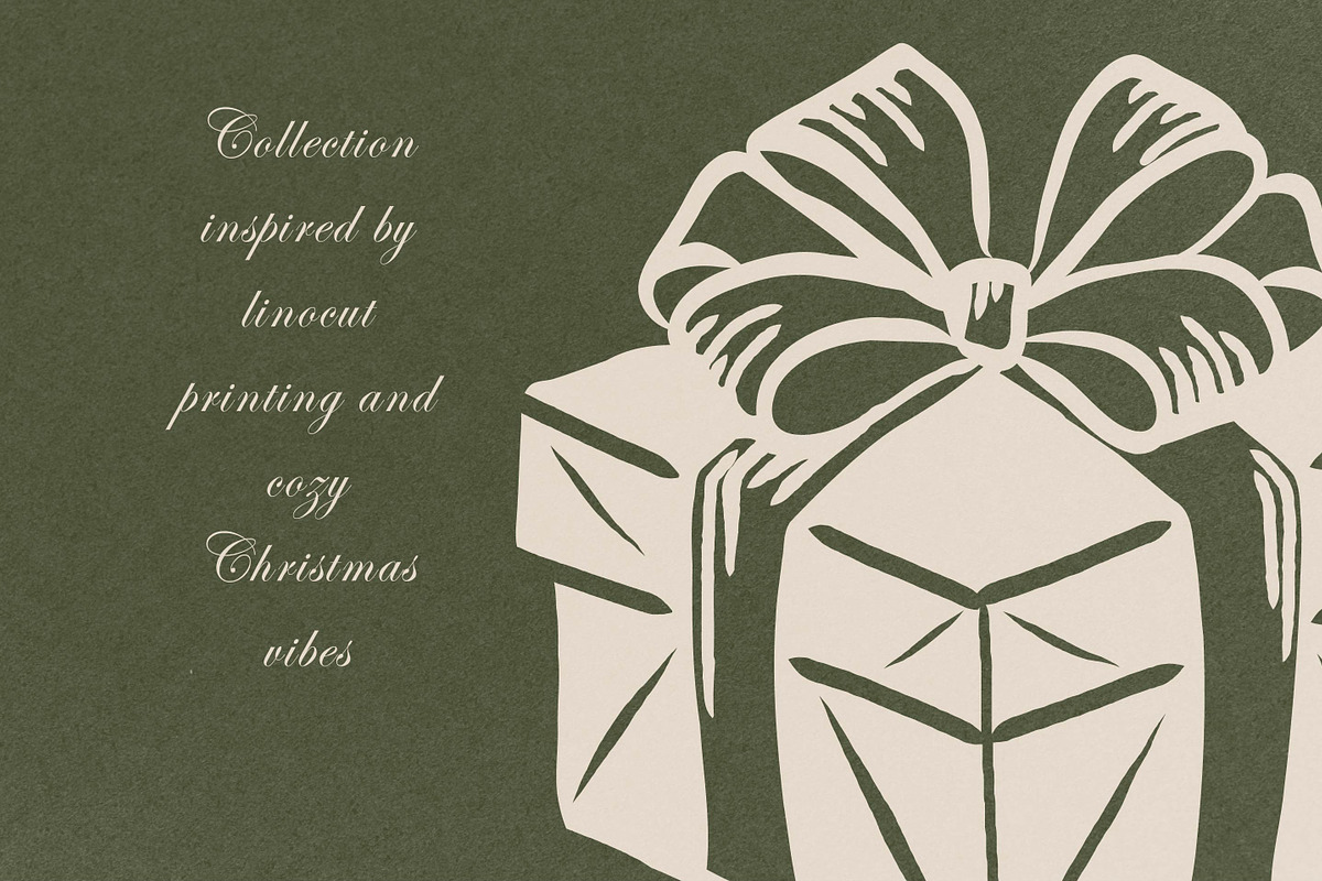 Linocut Christmas illustrations, a Seasonal Illustration by RaDavCrafts (Photo 5 of 9)