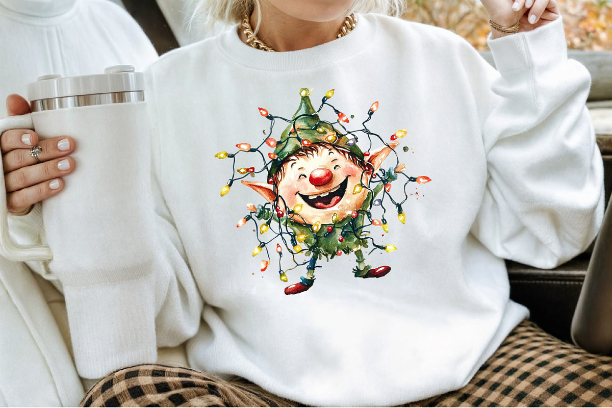 Whimsical Christmas Elf Clipart Bund, an Illustration by Sublimation Artist (Photo 4 of 6)