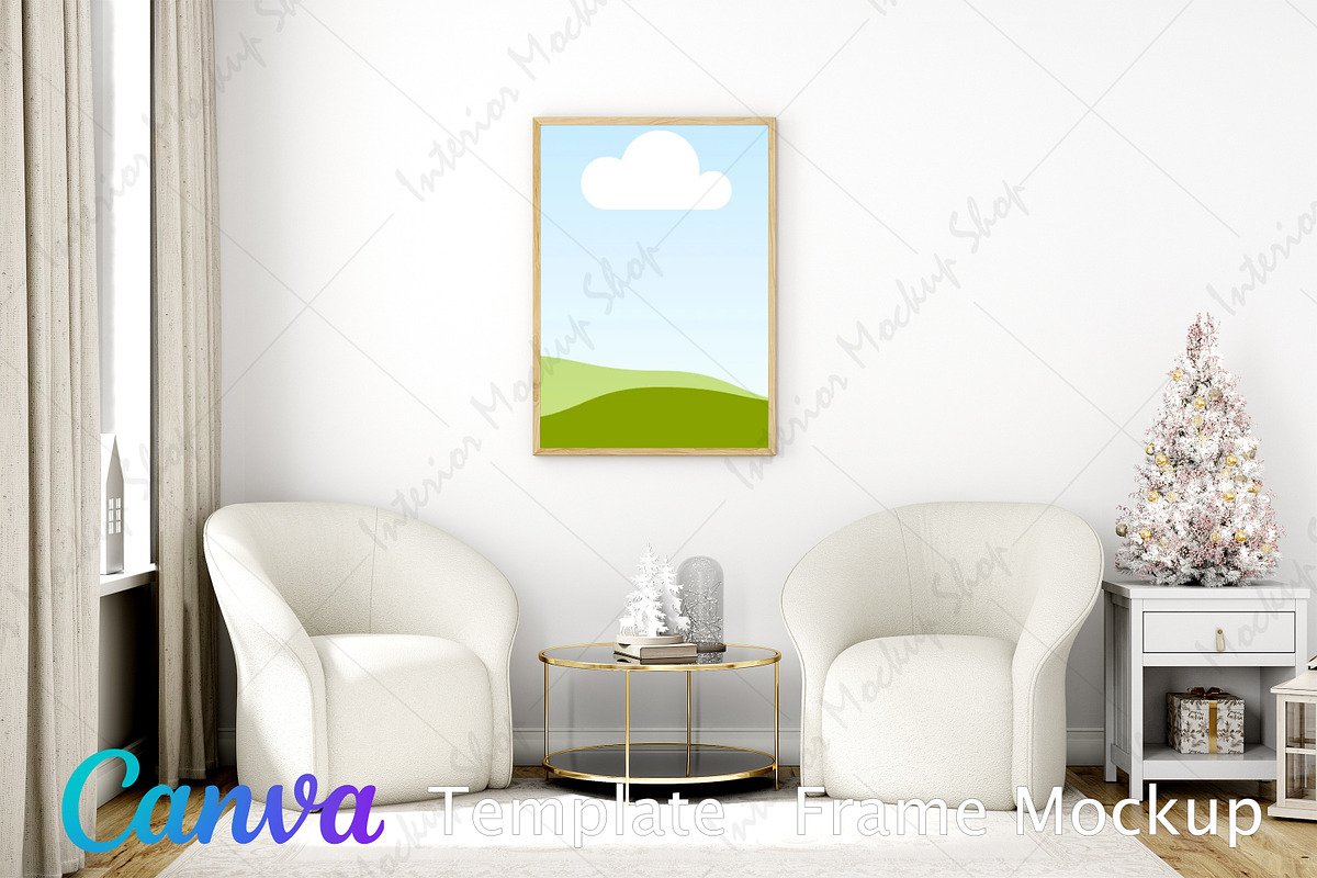 Christmas Frame Mockup For Canva, a Presentation Template by Mockup Shop (Photo 1 of 2)
