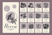 Calendar with monochrome flowers, a Stationery Template by NatalyN (Thumbnail 1 of 13)