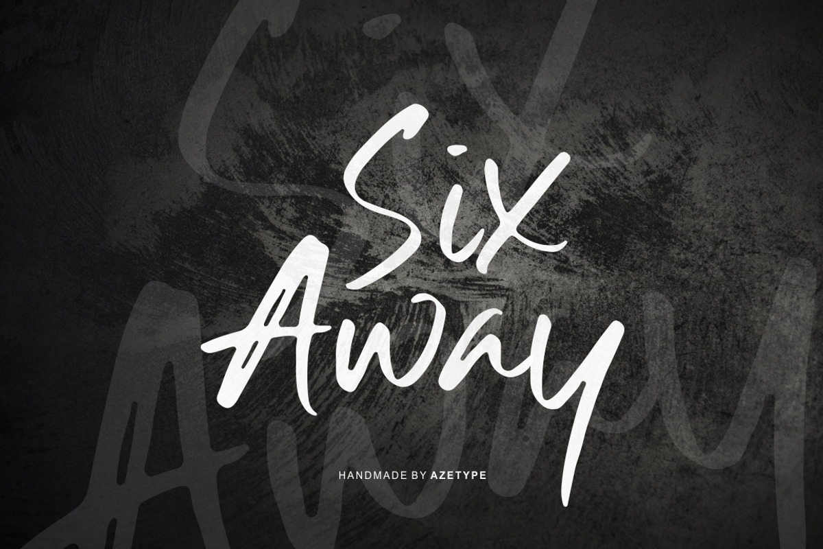 Six Away-The Handmade Brush Font, a Script Font by azetypestudios.com (Photo 10 of 10)