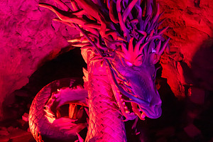 Dragon statue inside Iwaya Cave on Enoshima Island, Japan, an Architecture Photo by GoodGoods