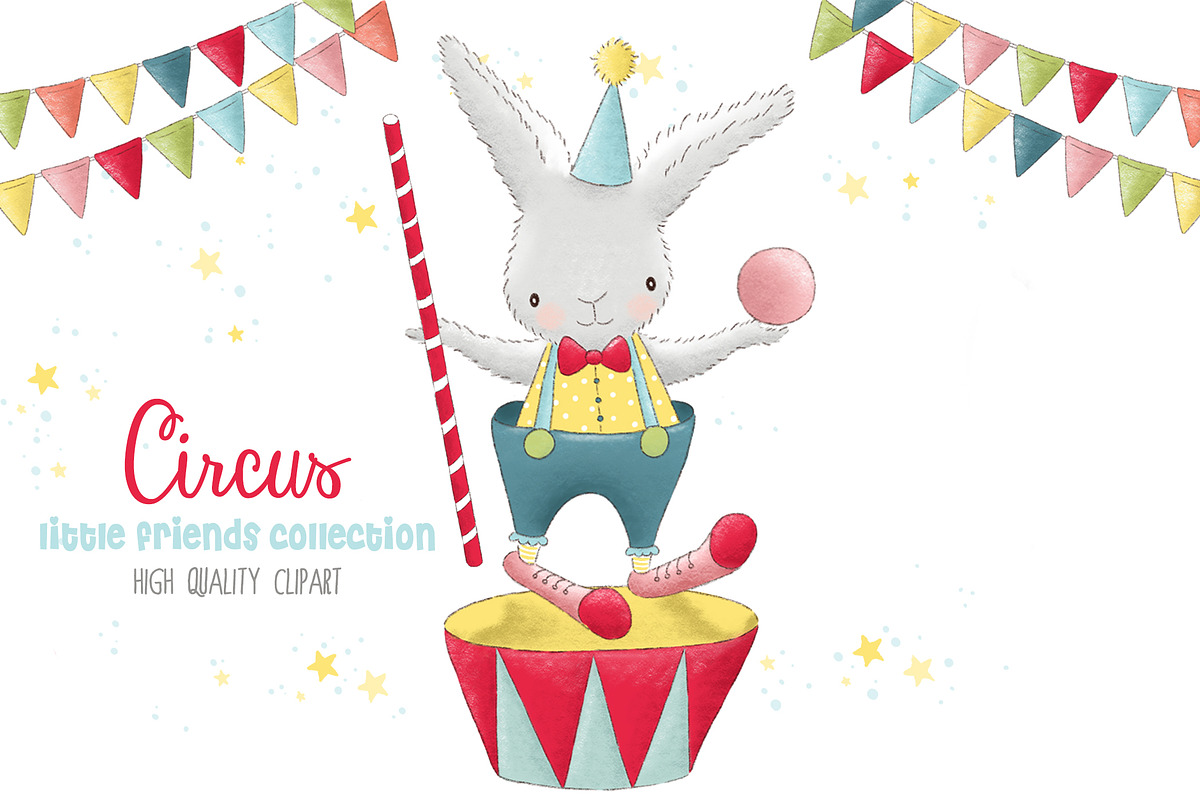Animal Circus Carnival Clip Art, an Animal Illustration by Magic Story Studio (Photo 3 of 3)