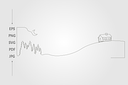 Cottage continues line art, a Background Graphic by lawoel (Thumbnail 1 of 3)