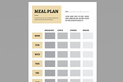 Healthy Meal Planner Layout, a Stationery Template by MightyDesign (Thumbnail 6 of 10)