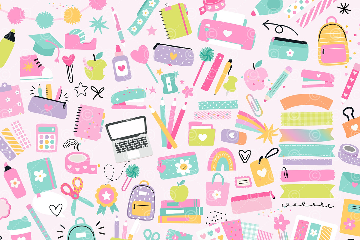Stationery Clipart Bundle SVG, an Object Graphic by Sparkle & Speckle (Photo 2 of 4)