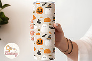 Cute Halloween Seamless Pattern, a Pattern Graphic by CpSnowy (Thumbnail 3 of 5)
