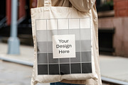 Urban Tote Bag Mockup – Trendy Stree, a Merchandise Mockup by Oday Noon (Thumbnail 4 of 4)