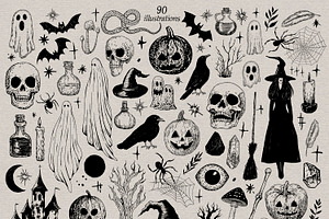 Whimsy Halloween. Vector Clipart