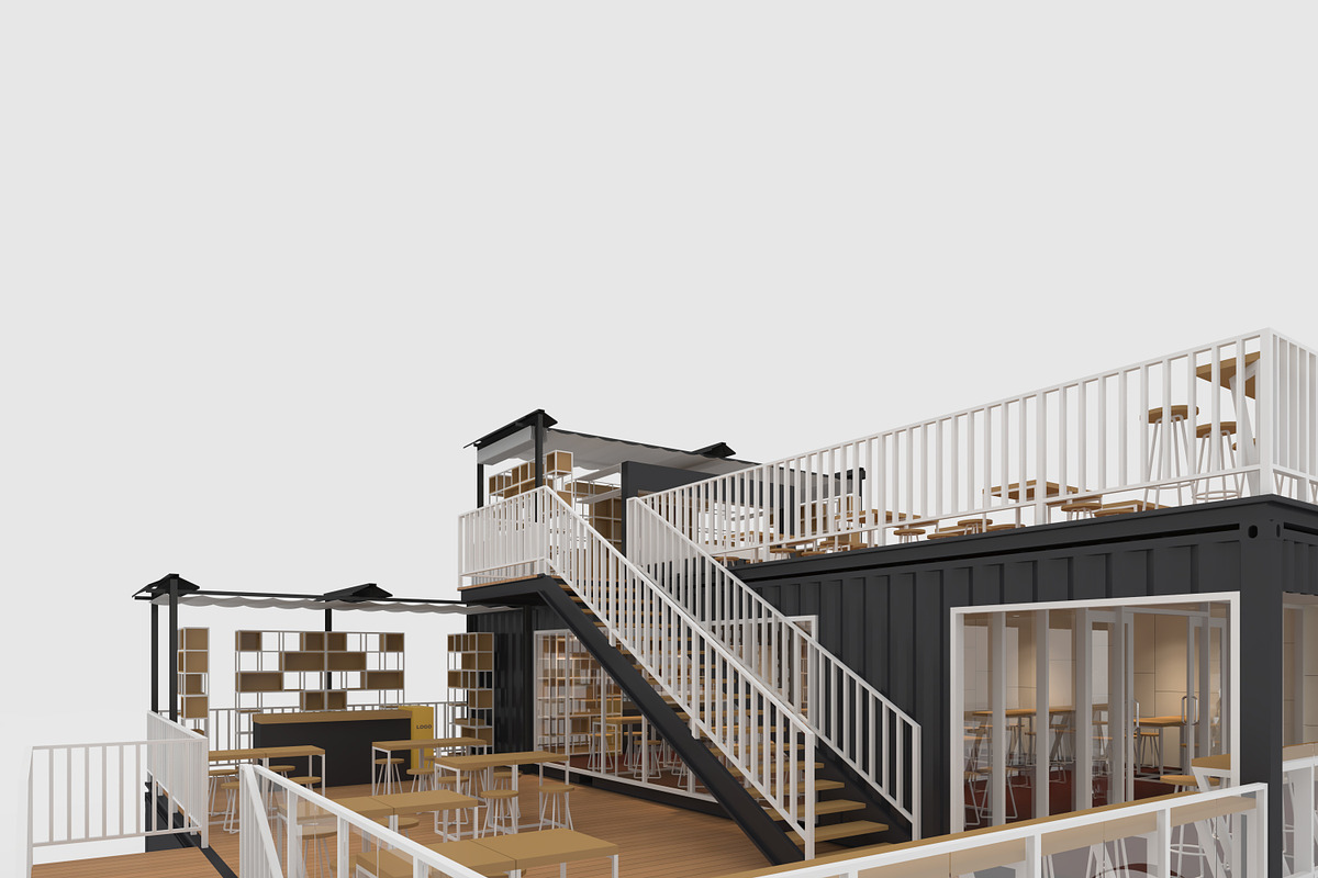 3D Model Container Cafe 9, an Architecture 3D Model by SR 3D Visual (Photo 18 of 23)