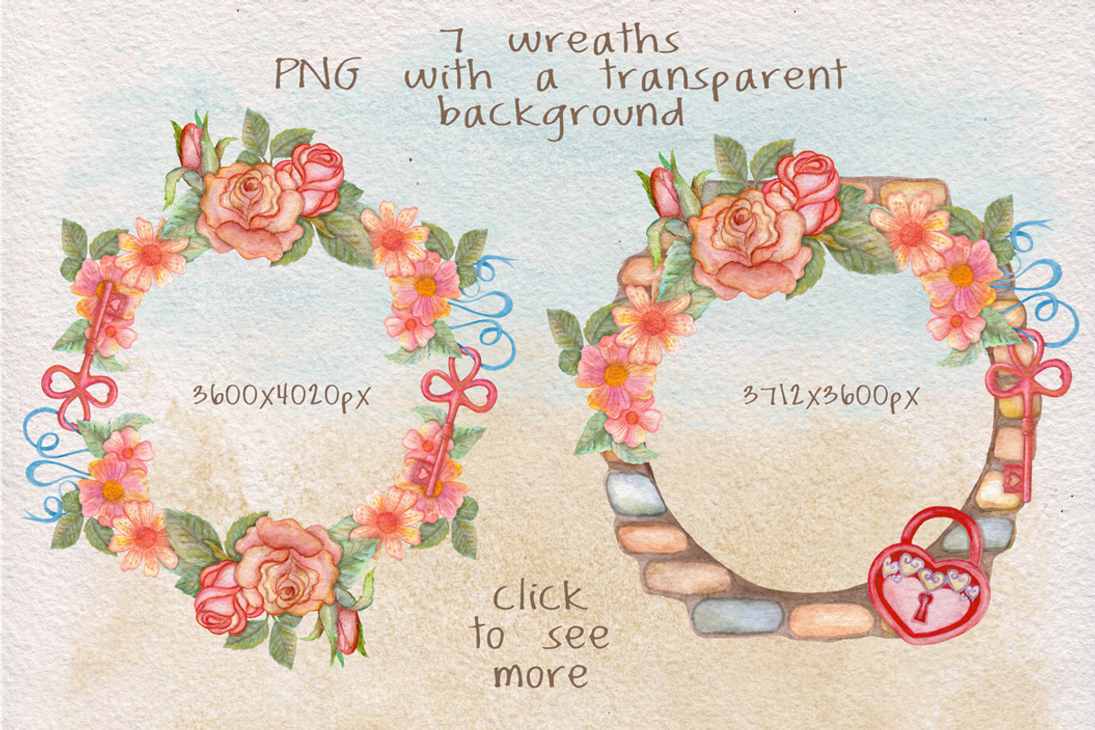 Watercolor Floral home. Cozy flowers, a Texture Illustration by antuanetto (Photo 4 of 12)