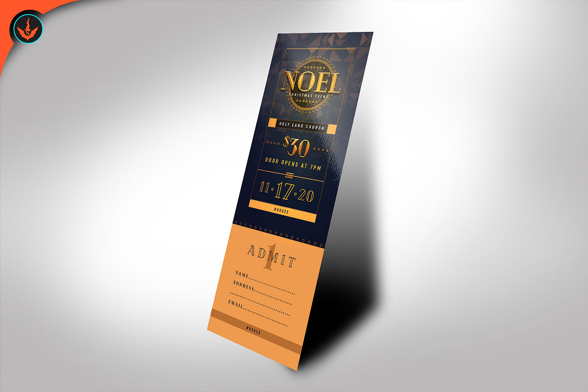 Art Deco Gala Ticket Template, a Templates & Theme by SeraphimChris (Photo 2 of 7)