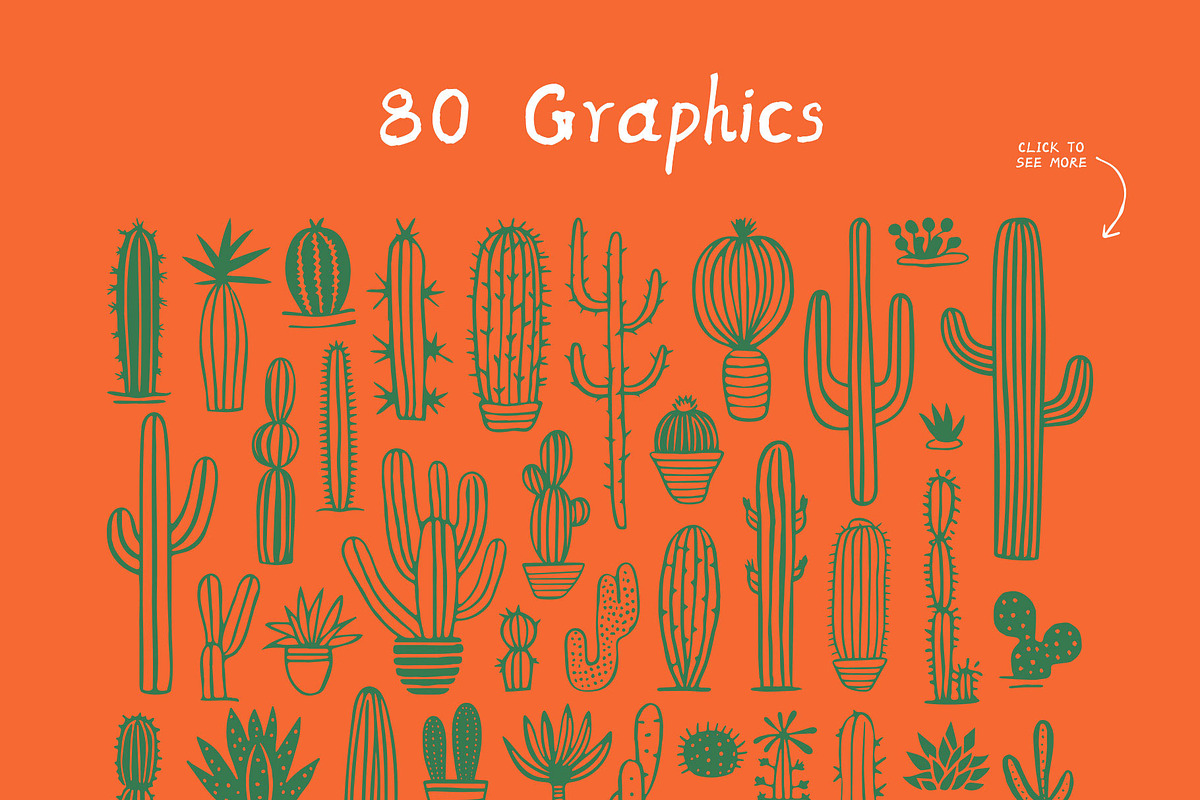 Cactus Patterns, Graphics & more, a Pattern Graphic by Dedraw Studio (Photo 3 of 14)