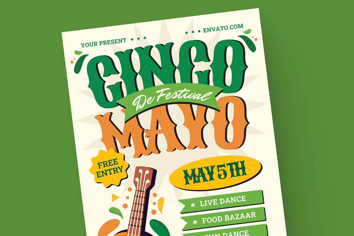 Cinco De Mayo Flyer, a Flyer Template by MMPixelCraft (Photo 4 of 4)