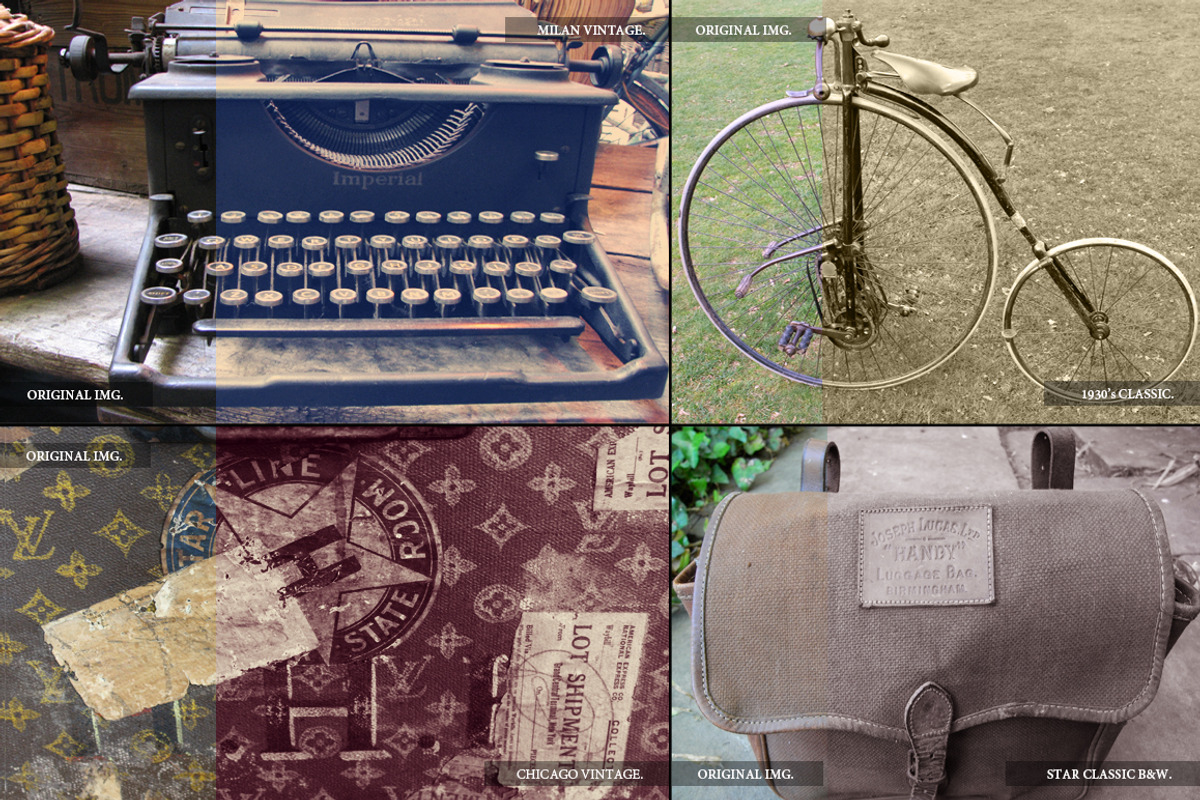 33 Photoshop Vintage Actions, an Action Add-On by Premium Adobe Add-Ons (Photo 5 of 5)