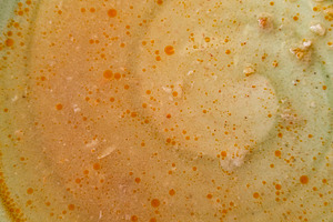 Close-up of hot oily soup surface, a Food & Drink Photo by DanFLCreativo