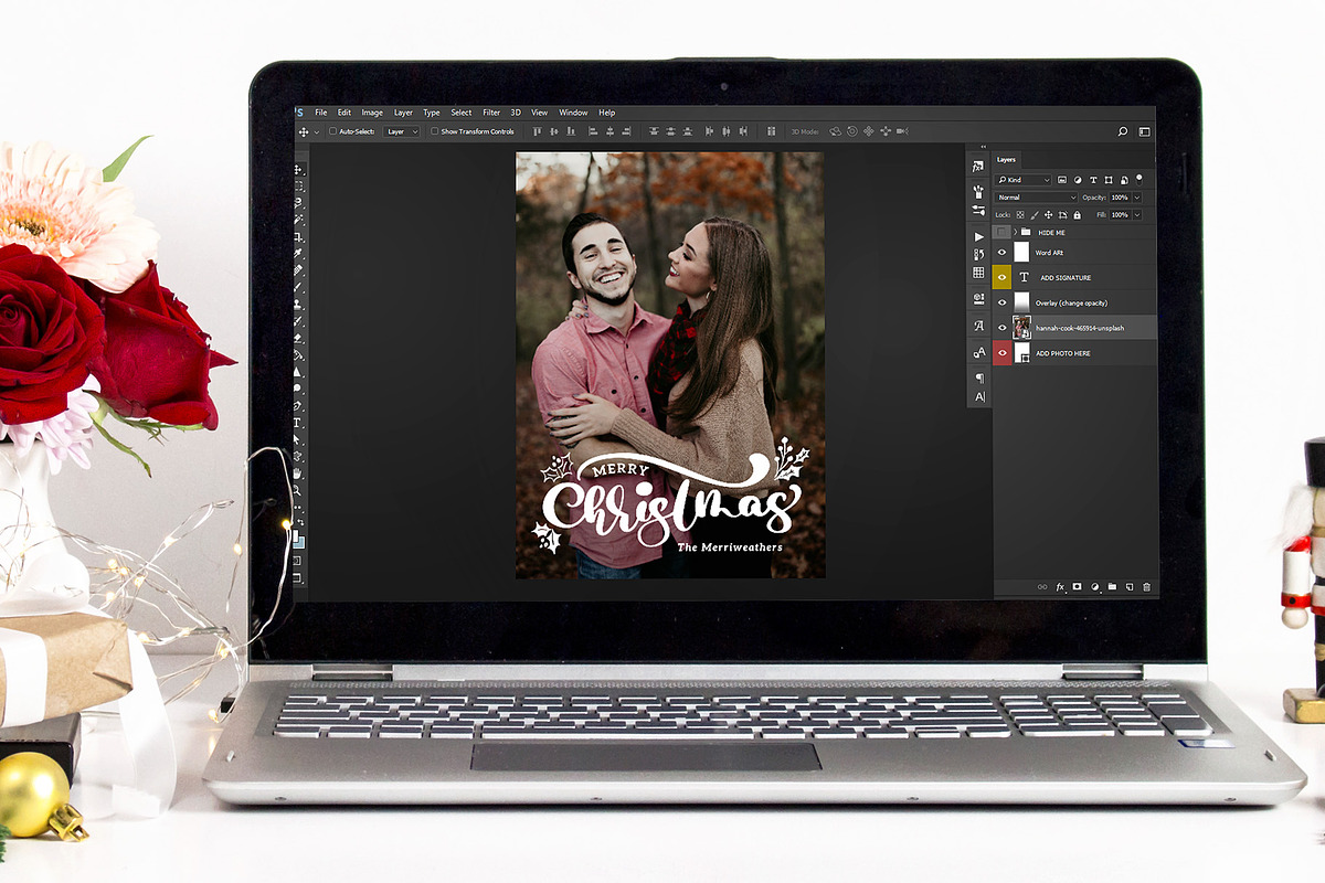 Christmas Card Psd Template 13, a Card Template by Nifty Template Studio (Photo 7 of 10)