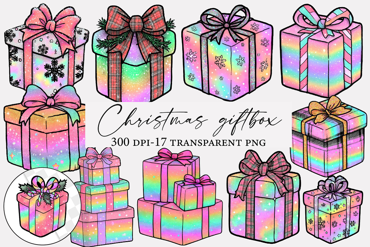 Christmas giftbox clipart, an Illustration by Designworld (Photo 1 of 5)