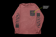 Worn Long Sleeve Pocket Tee Mockup, a Shirt Mockup by Mad Supply (Thumbnail 3 of 7)