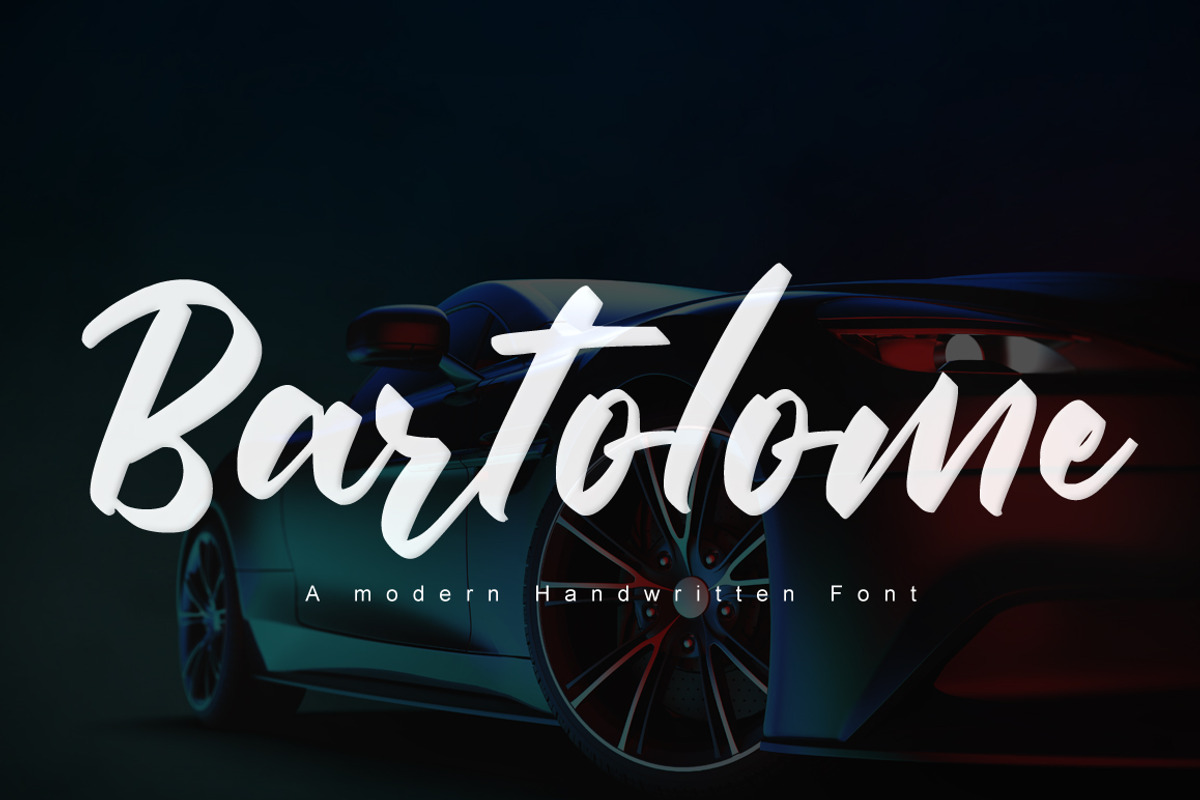 Bartolome a Modern Handwritten Font, a Script Font by Fatmawati (Photo 1 of 10)