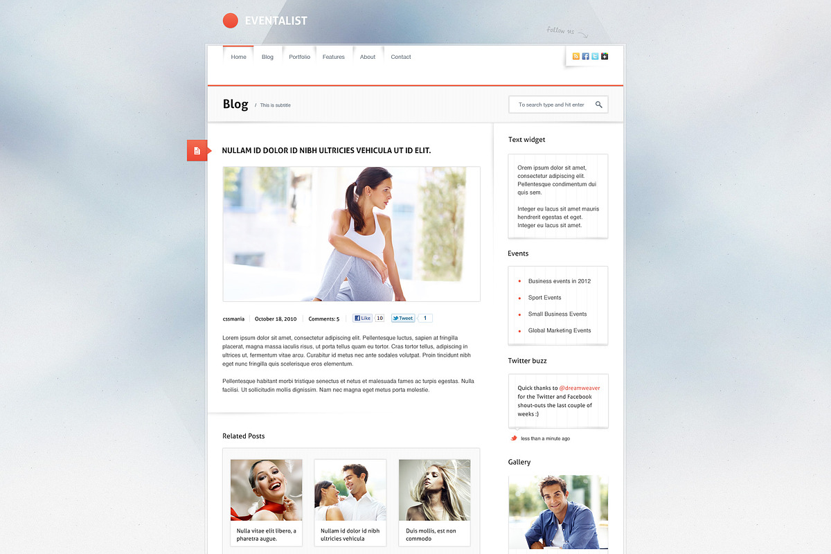 Eventalist PSD Template, a Websites & App Template by cssmania (Photo 5 of 5)