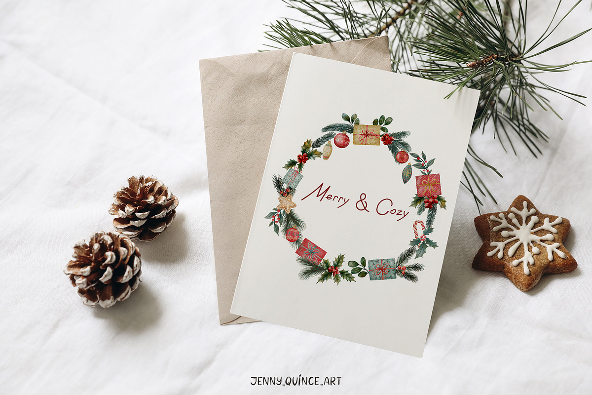 Christmas Holiday Vintage Collection, a Seasonal Illustration by Jenny Quince (Photo 3 of 12)