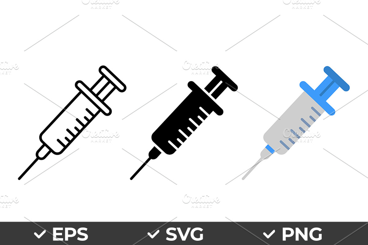 Syringe Vector Icon Set, an Object Graphic by Artonix (Photo 1 of 3)