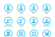 Blue Medical Services Icons - Set 3, an Outline Icon by introwiz1 (Thumbnail 2 of 2)