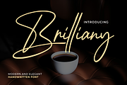 Brilliany Modern and Elegant Font, a Handwritten Font by Graphue (Thumbnail 1 of 9)