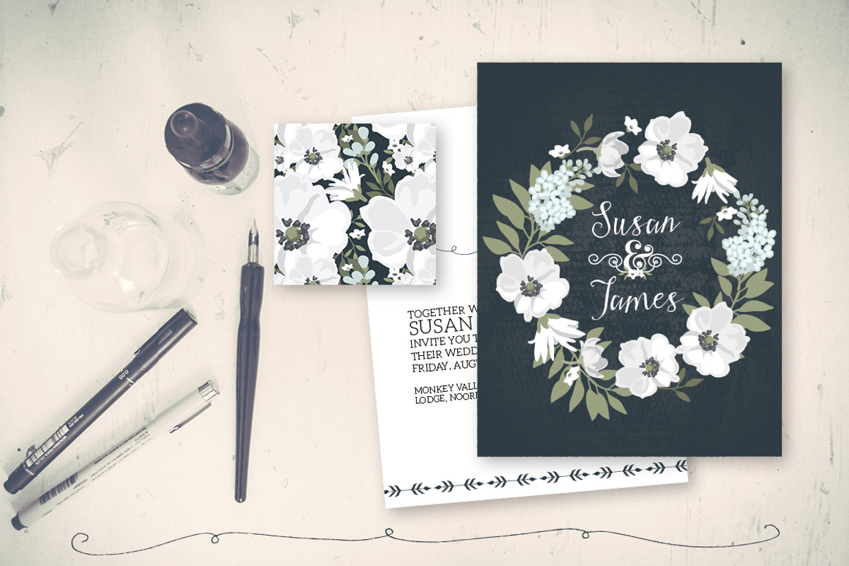 Vintage Black & White Florals, a Decorative Illustration by Lisa Glanz (Photo 5 of 5)