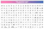 Transport Icons, Thin Line Design, an Outline Icon by Tettygreen (Thumbnail 1 of 5)