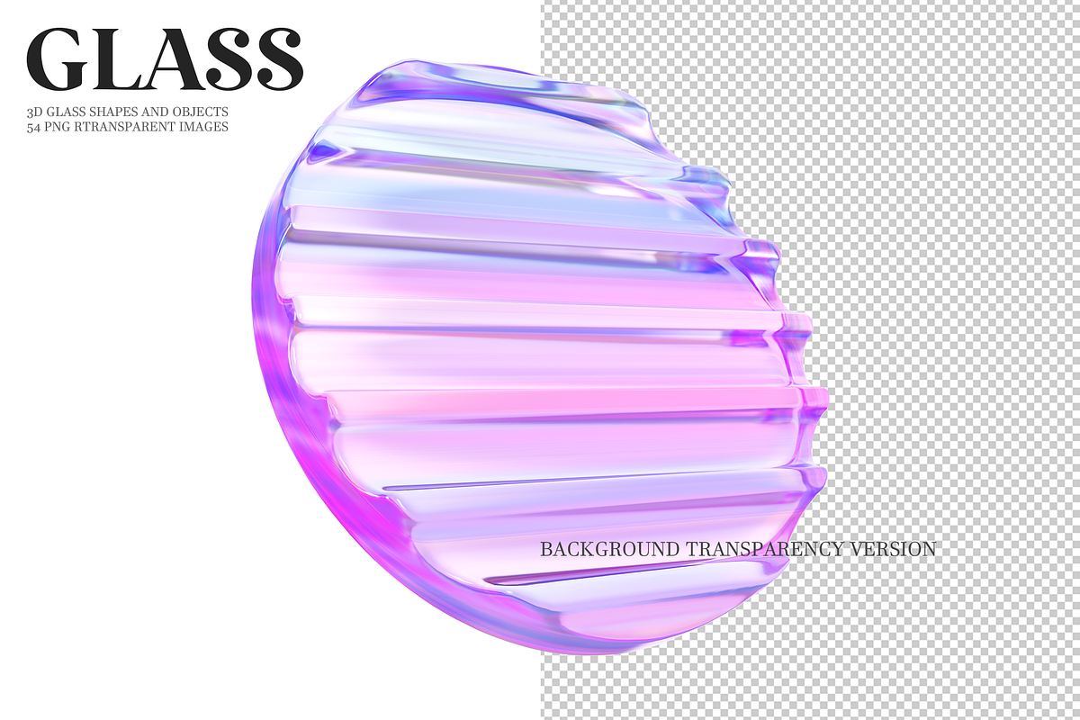 3D Glass Shapes/ Abstract collection, a Graphic by LarysaZabrotskaya (Photo 6 of 12)
