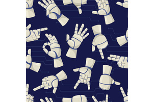 Robotic arms or prostheses with, a Technology Illustration by Vectorbuum