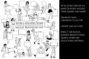 People holding signs - vector, a Person Illustration by Renée from Studio neetje (Thumbnail 2 of 4)