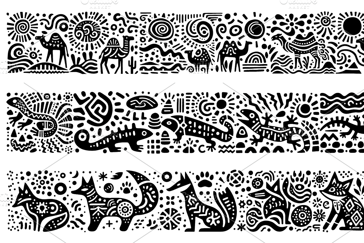 Vintage Animals and Fish Folk Art, an Illustration by devastd (Photo 19 of 30)