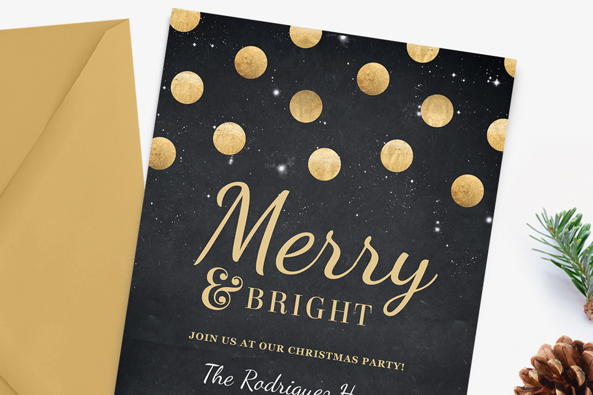 Holiday Party Invite - Gold Confetti, an Invitation Template by ClementineCreative (Photo 3 of 4)