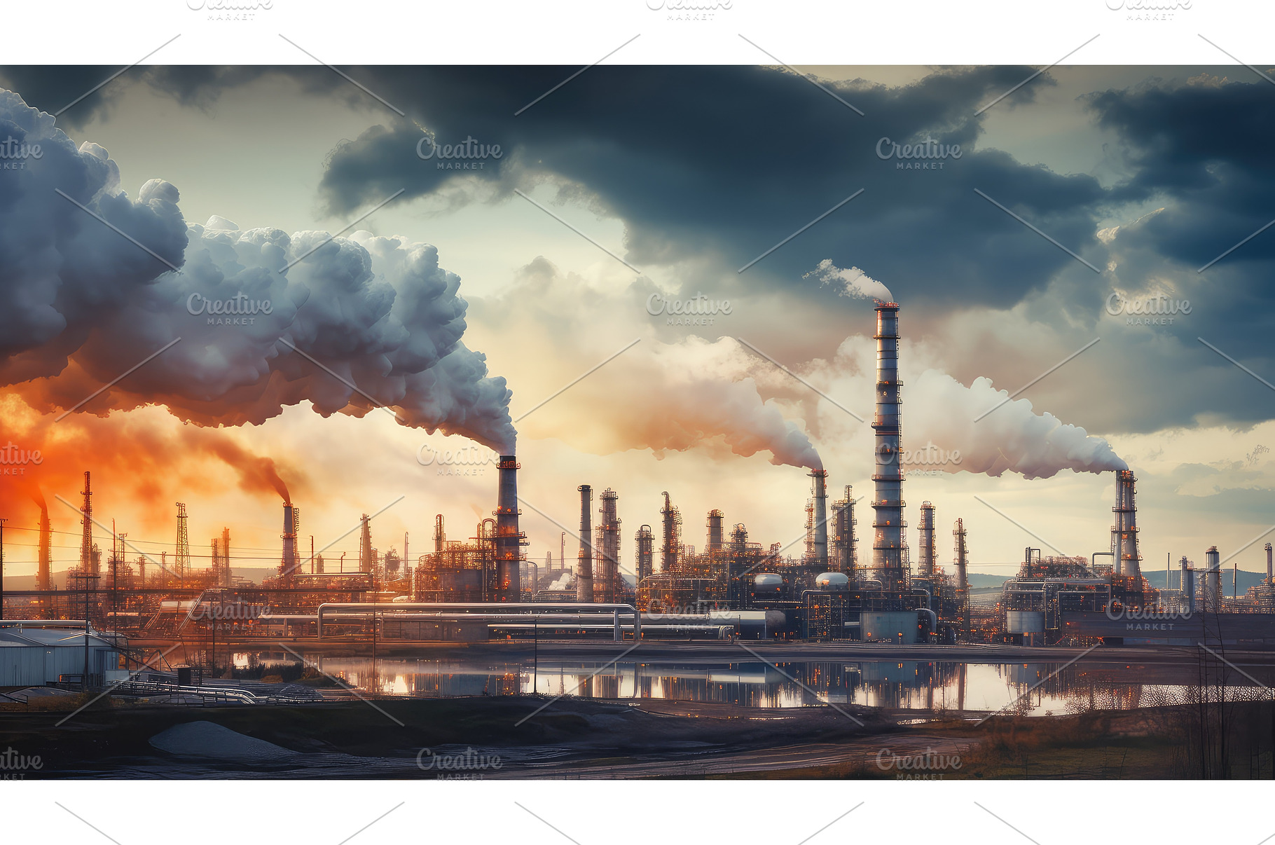 refinery oil gas-refinery ai, a Background Photo by pikepicture
