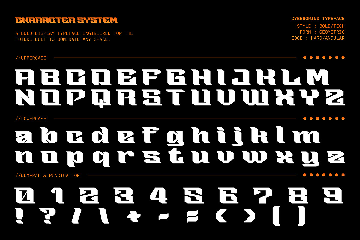 Cybergrind – Cyberpunk Display Font, a Sans Serif Font by Shinra Labs (Photo 3 of 10)