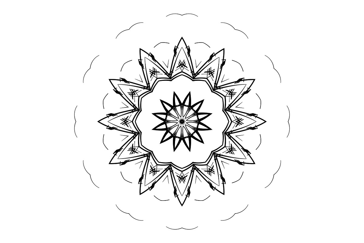 Black White Mandala Illustration Set, a Decorative Illustration by NJ Himel (Photo 56 of 101)